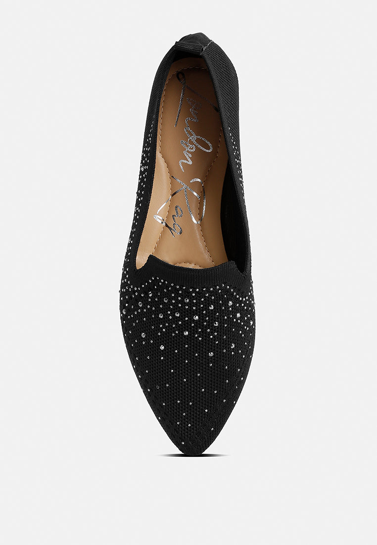 Abedi Rhinestone Embellished Pull Tab Loafers - Tigbul's Variety Fashion Shop