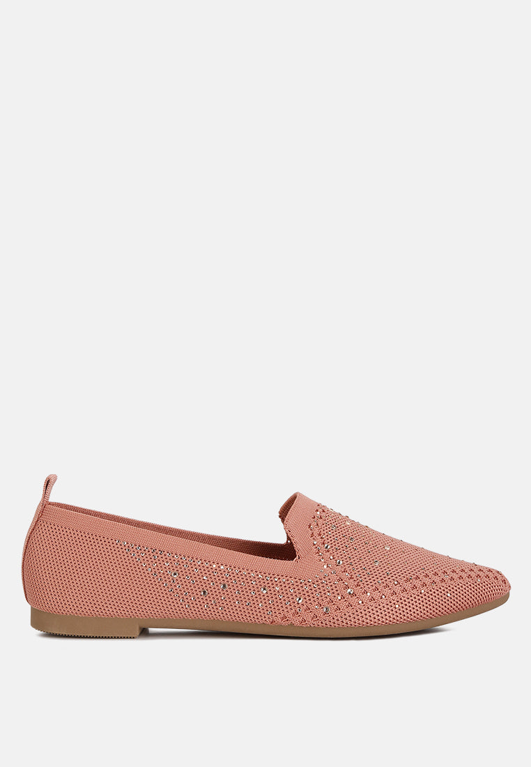 Abedi Rhinestone Embellished Pull Tab Loafers - Tigbul's Variety Fashion Shop