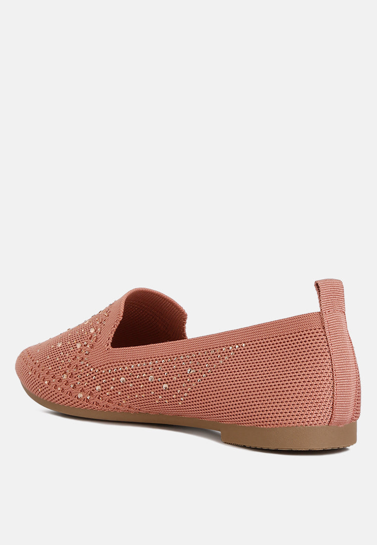 Abedi Rhinestone Embellished Pull Tab Loafers - Tigbul's Variety Fashion Shop
