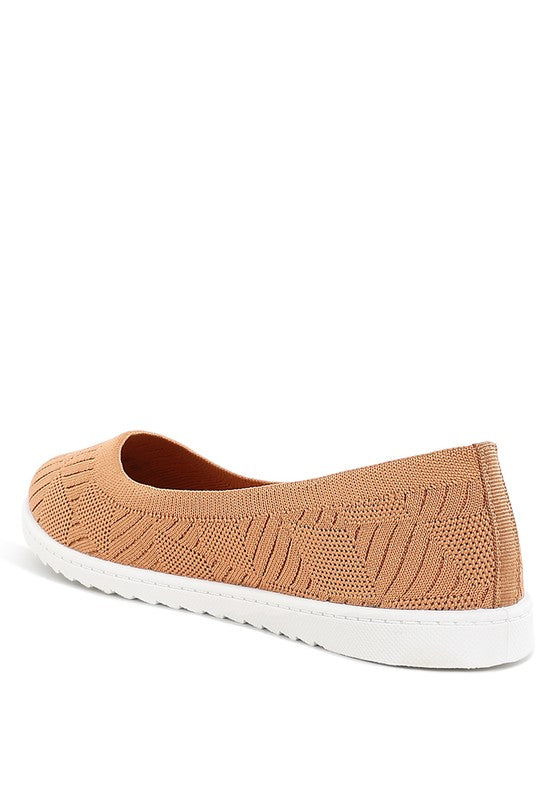 Lubna Knitted Flat Ballet Flats - Tigbul's Variety Fashion Shop