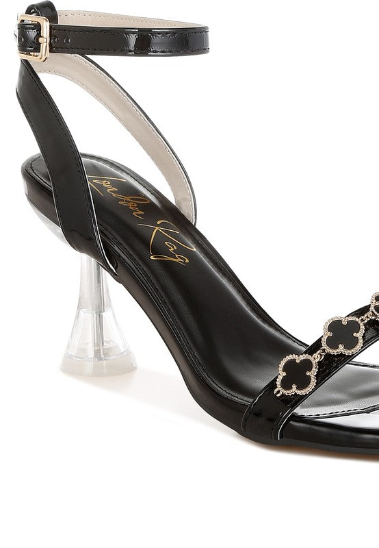 Ebina Charm Detail Spool Heels - Tigbul's Variety Fashion Shop