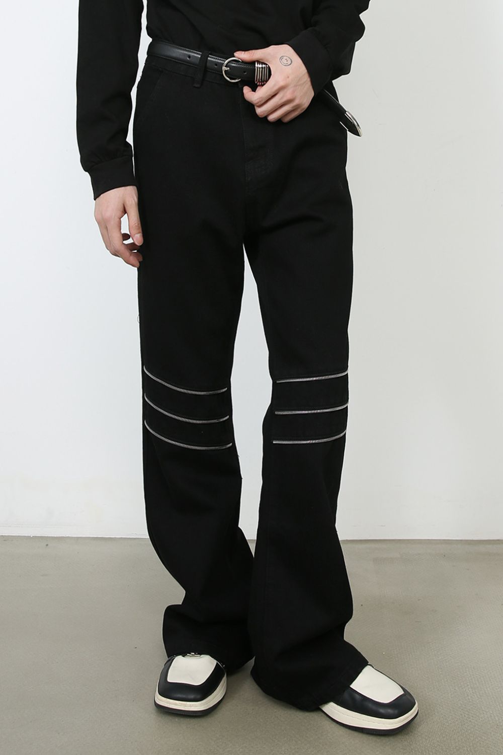 Men's Bootcut Black Jeans with Pockets - Tigbul's Variety Fashion Shop