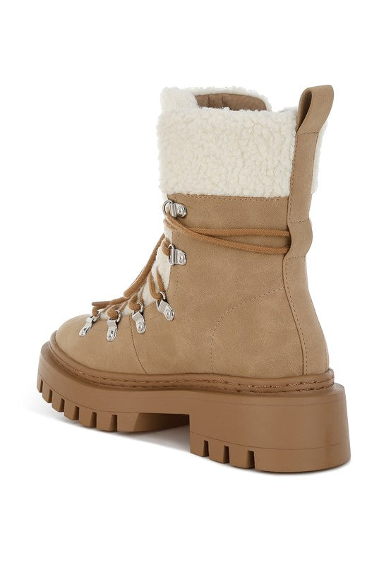 Omul Fleece & Faux Leather Boots - Tigbul's Variety Fashion Shop
