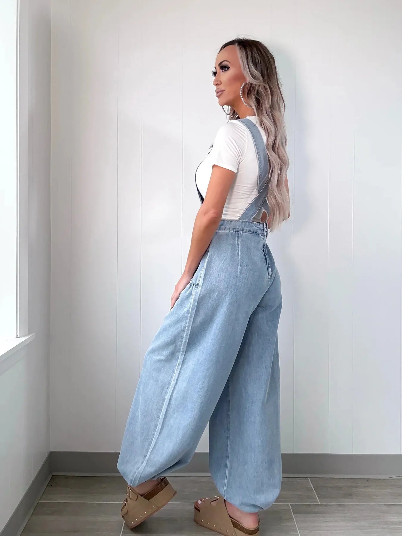 Wide Leg Denim Overalls - Tigbul's Variety Fashion Shop