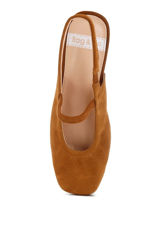 Bounzi Soft Suede Leather Slingback Sandals - Tigbul's Variety Fashion Shop
