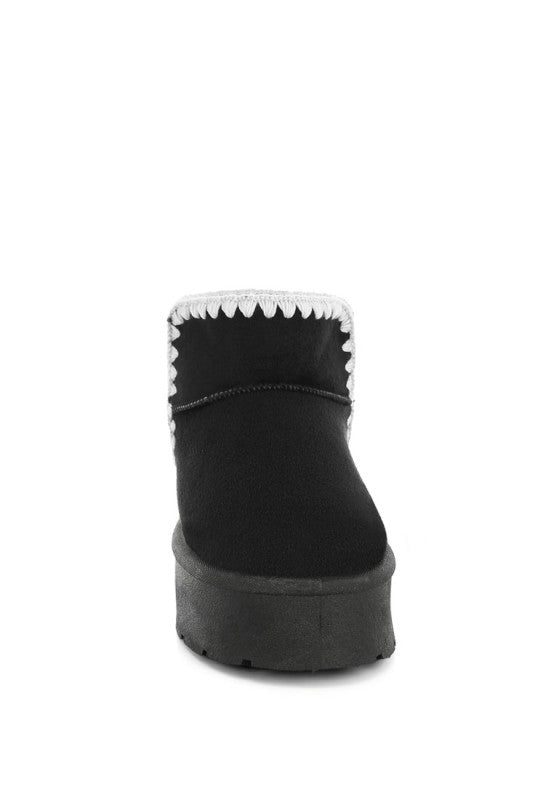 Rochas Scalloped Detail Snow Boots - Tigbul's Variety Fashion Shop