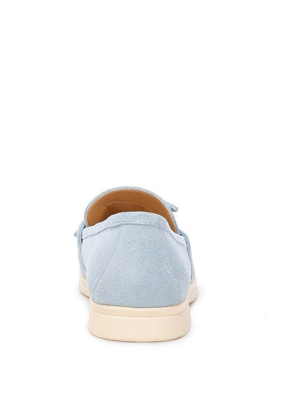 Nautica Genuine Suede Knot Detailed Loafers - Tigbul's Variety Fashion Shop