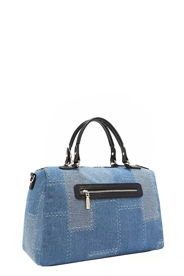Nicole Lee USA Bosque De Amor Denim Boston Bag - Tigbul's Variety Fashion Shop