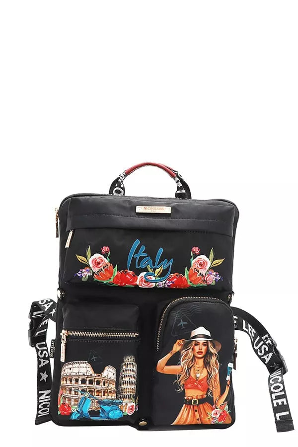 Nicole Lee USA Multi-Pocket Travel Backpack - Tigbul's Variety Fashion Shop