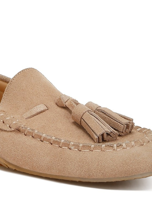Kipstar Real Suede Leather Tassel Loafers - Tigbul's Variety Fashion Shop