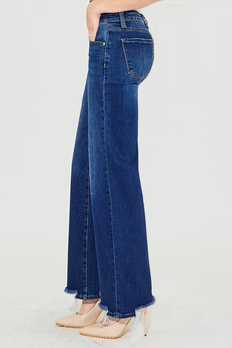 RISEN Full Size Low Rise Wide Leg Jeans Plus Size - Tigbul's Variety Fashion Shop