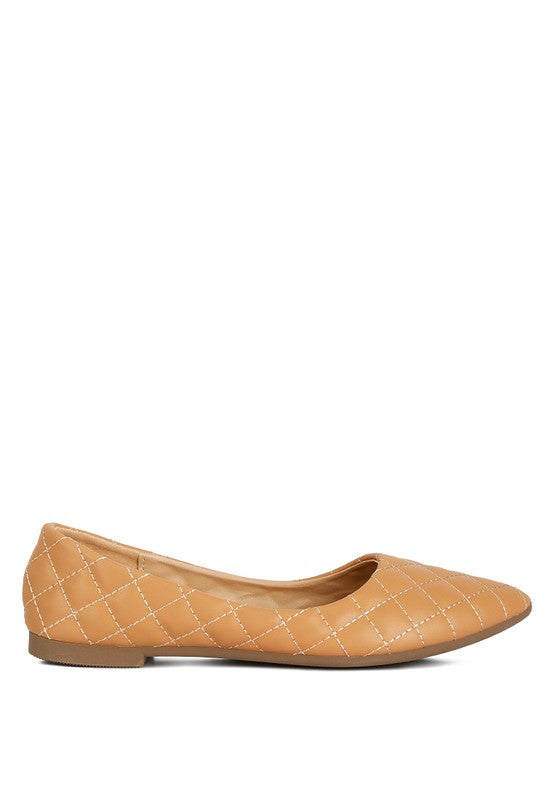 Rikhani Quilted Detail Ballet Flats - Tigbul's Variety Fashion Shop