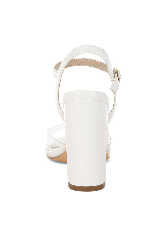 Perta Clear Strap Block Heel Sandals - Tigbul's Variety Fashion Shop