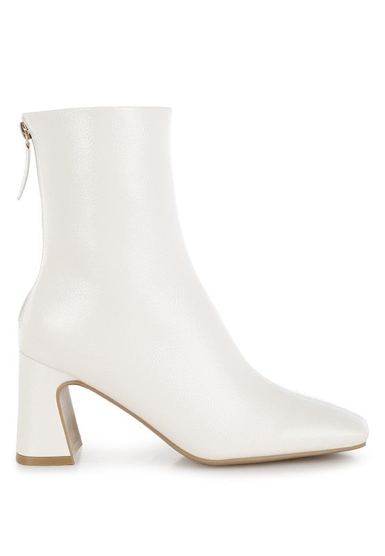 Kostaka Patent Square Toe Ankle Boots - Tigbul's Variety Fashion Shop