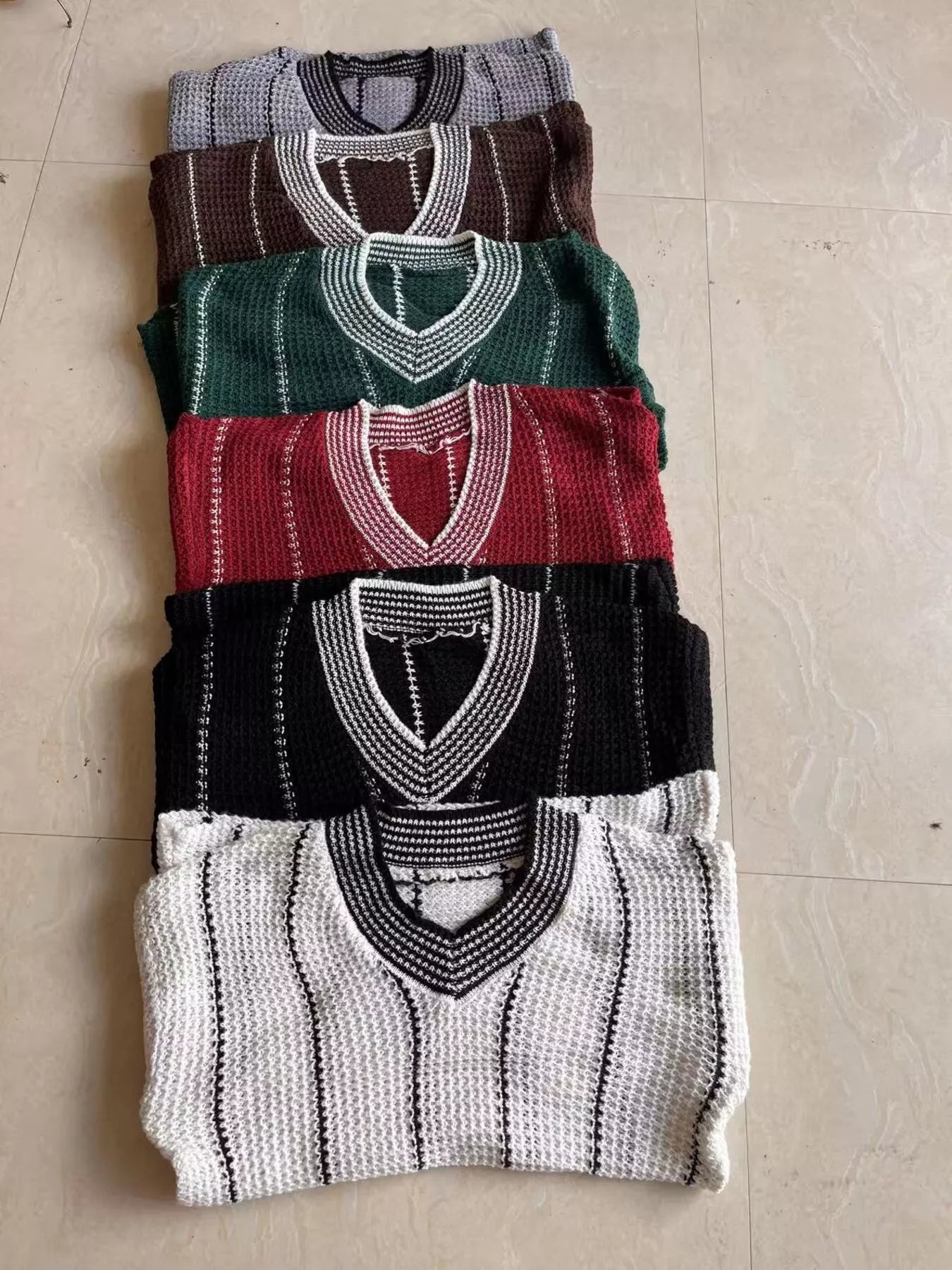 Full Size V-Neck Textured Knit Sweater Plus Size - Tigbul's Variety Fashion Shop