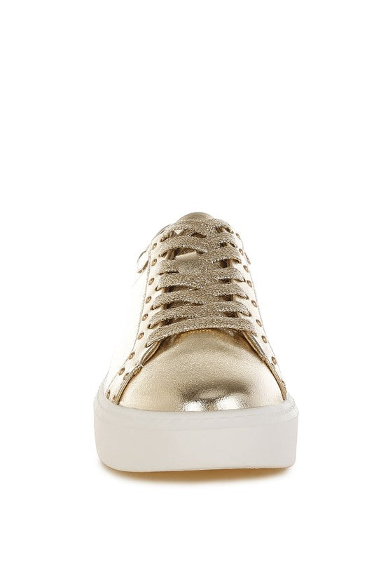Cincinati Metallic Pleather Chunky Sneakers - Tigbul's Variety Fashion Shop
