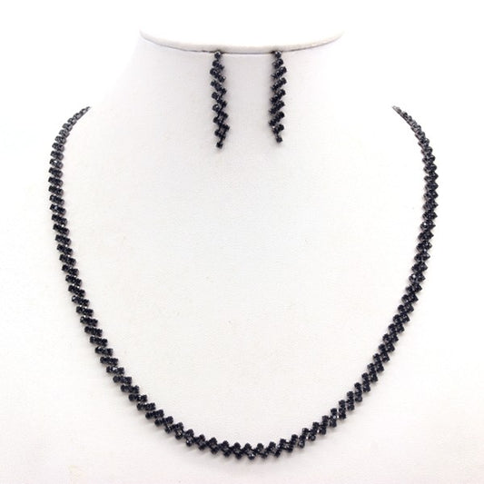 Rhinestone Luxury Necklace and Earring Set - Tigbul's Variety Fashion Shop
