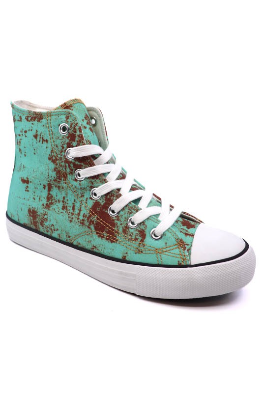 High Top Canvas Sneaker - Tigbul's Variety Fashion Shop