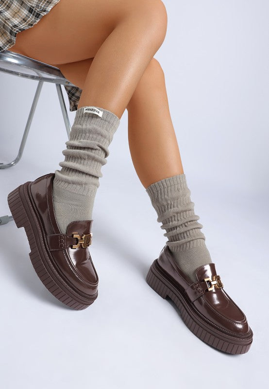 Grosbeak Horsebit Chunky Loafers - Tigbul's Variety Fashion Shop