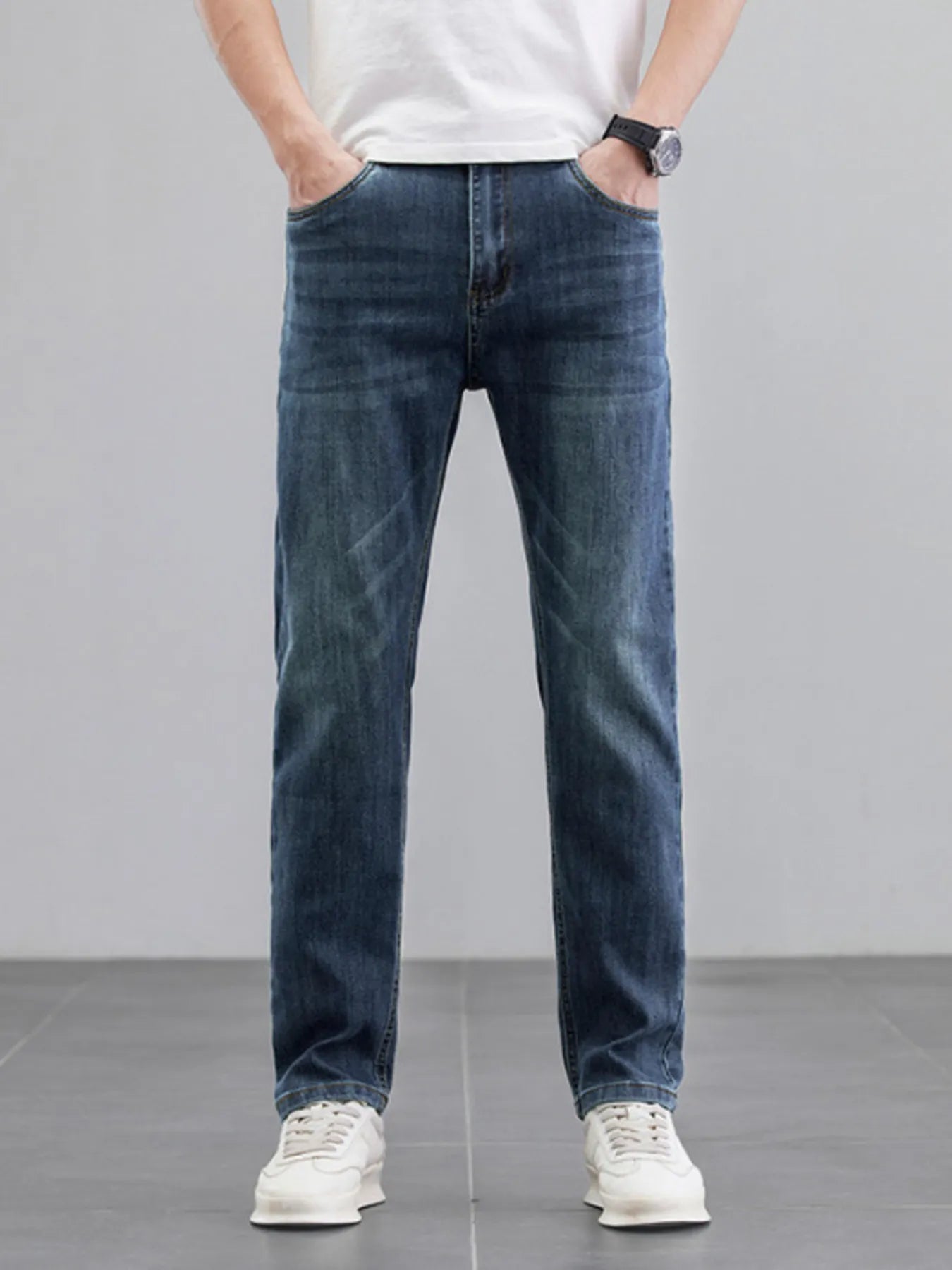 Men's Straight Leg Wash Jeans - Tigbul's Variety Fashion Shop
