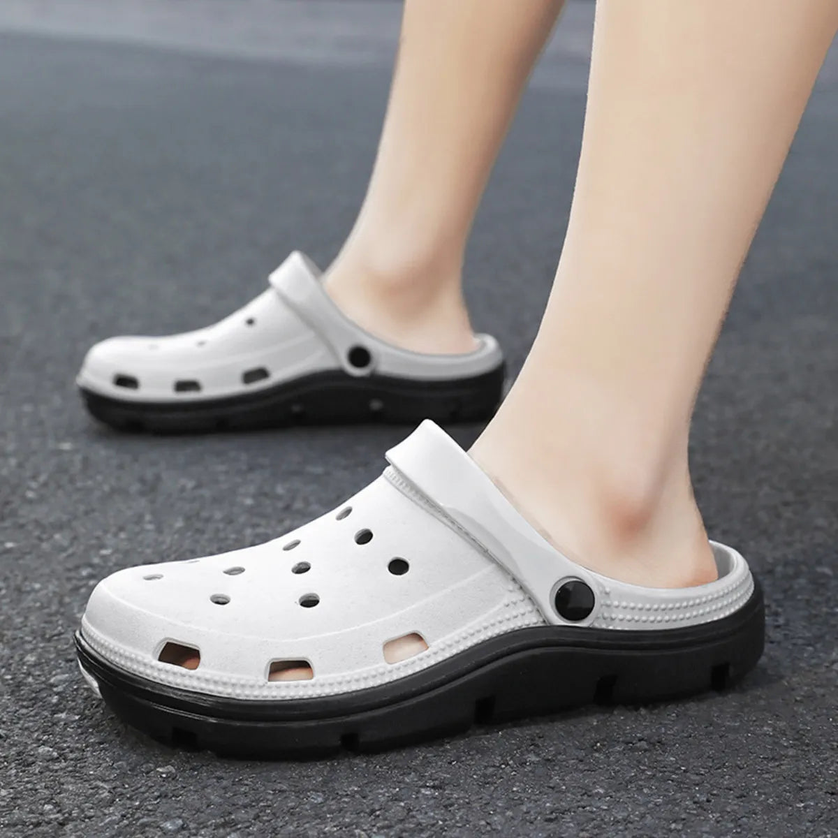 Men's Contrast Platform Breathable Sandals - Tigbul's Variety Fashion Shop