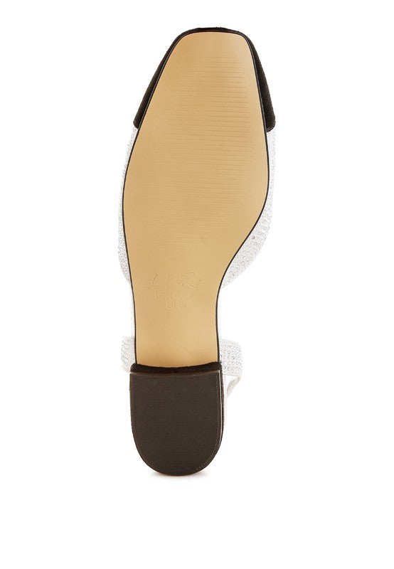 Rerita Rhinestone-Studded Glitter Sandals - Tigbul's Variety Fashion Shop