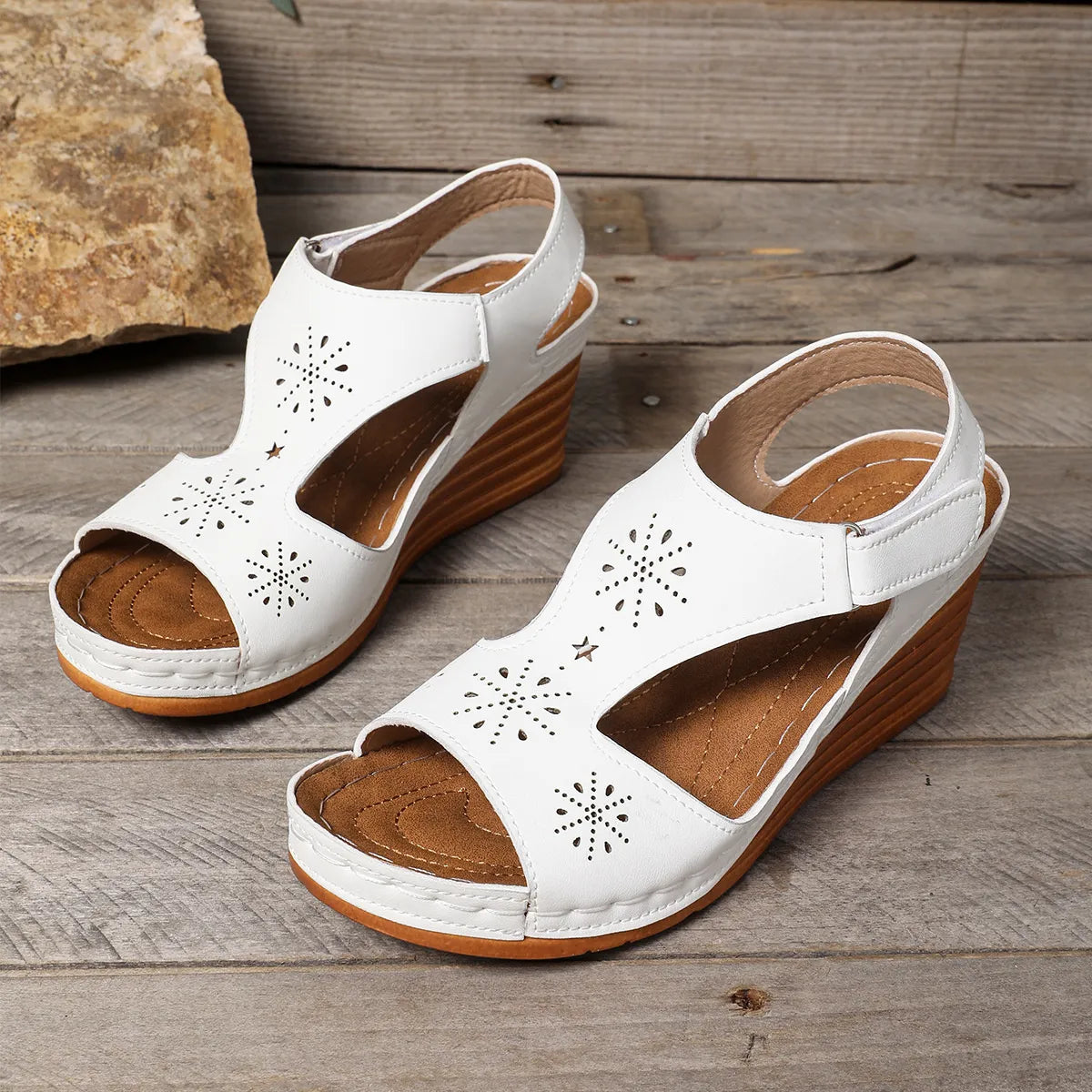 Open Toe Wedge Sandals - Tigbul's Variety Fashion Shop