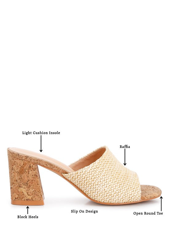 Addie Raffia Slip On Sandals - Tigbul's Variety Fashion Shop
