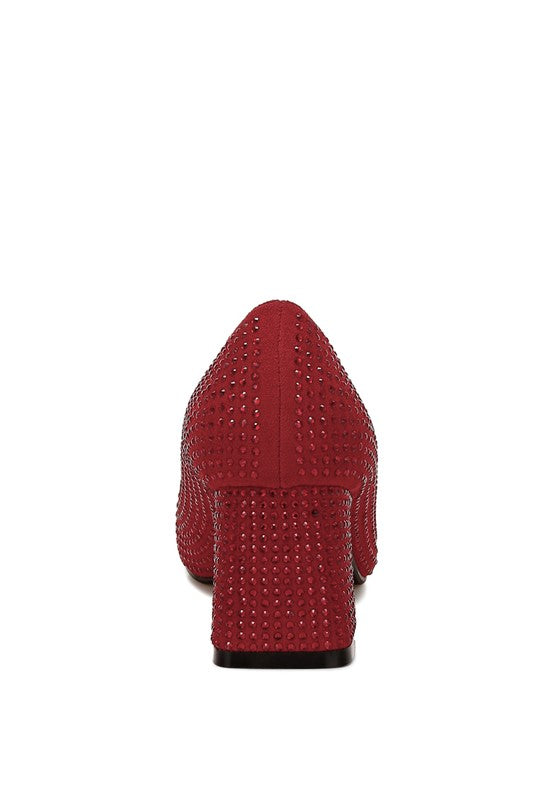 Caspia Rhinestones Embellished Pumps - Tigbul's Variety Fashion Shop