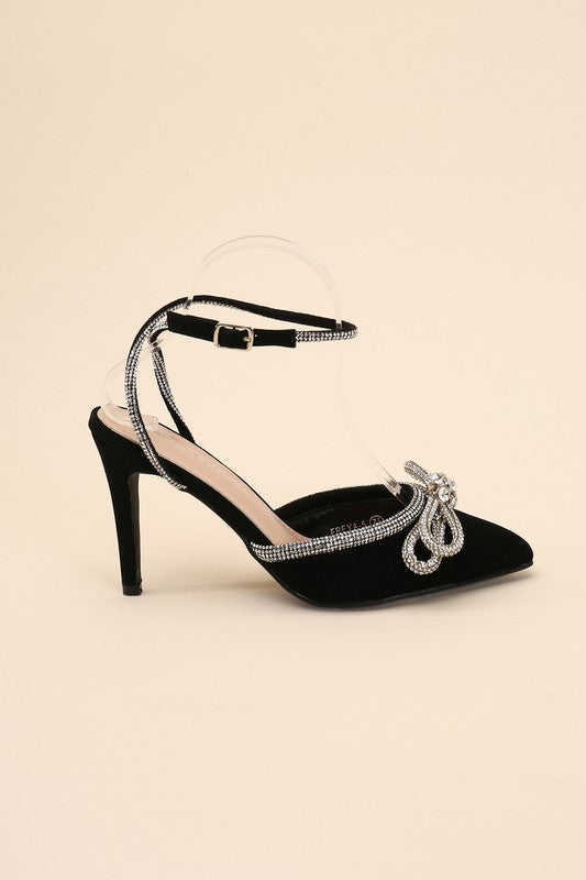 Double Bow Ankle Strap High Heel Sandals - Tigbul's Variety Fashion Shop