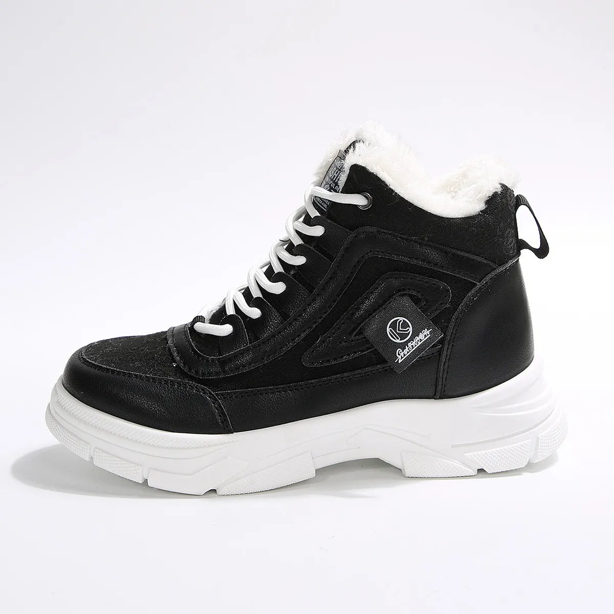 High-Top Platform Chunky Sneaker Boots Lace-Up - Tigbul's Variety Fashion Shop