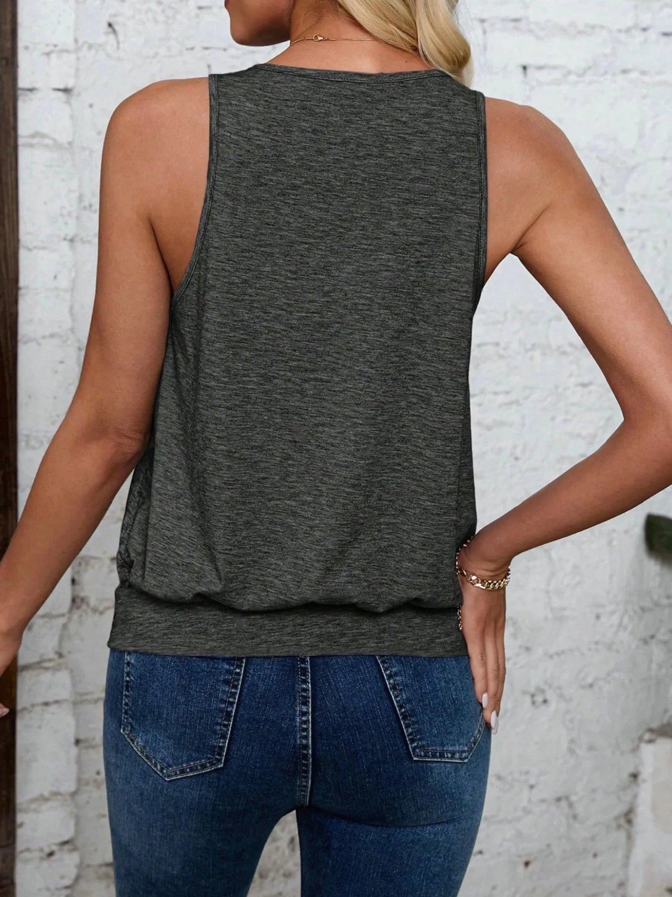 Solid V-Neck Tank - Tigbul's Variety Fashion Shop