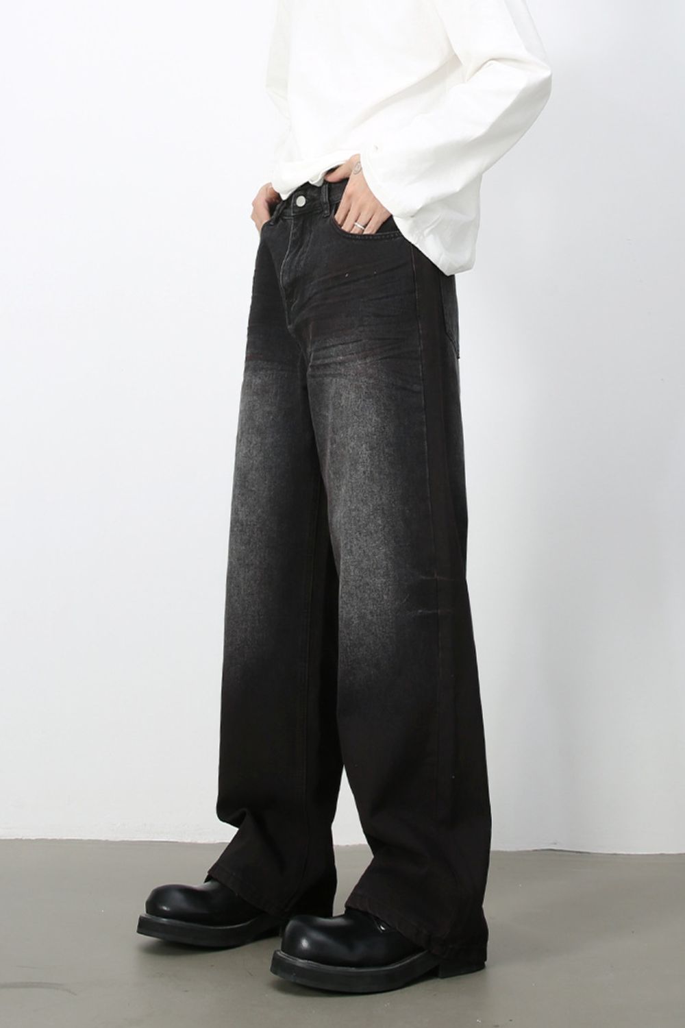 Men's Loose Fit Jeans with Pockets - Tigbul's Variety Fashion Shop