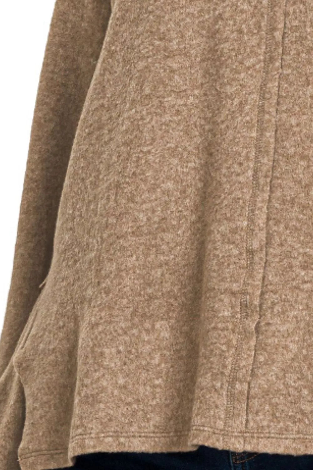 Zenana Brushed Hacci Exposed Seam Hi Low Sweater - Tigbul's Variety Fashion Shop