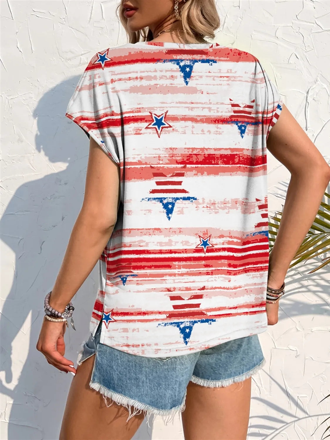 Printed Round Neck Short Sleeve T-Shirt - Tigbul's Variety Fashion Shop