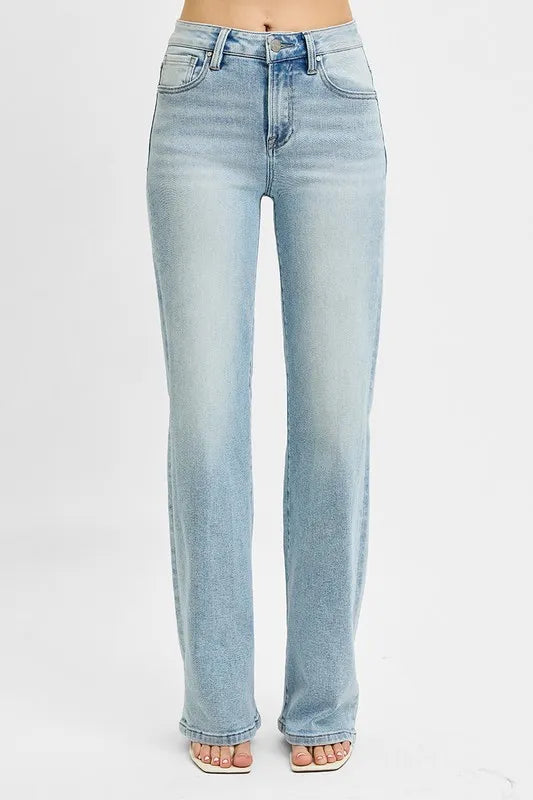 RISEN High Rise Wide Leg 90's Jeans - Tigbul's Variety Fashion Shop