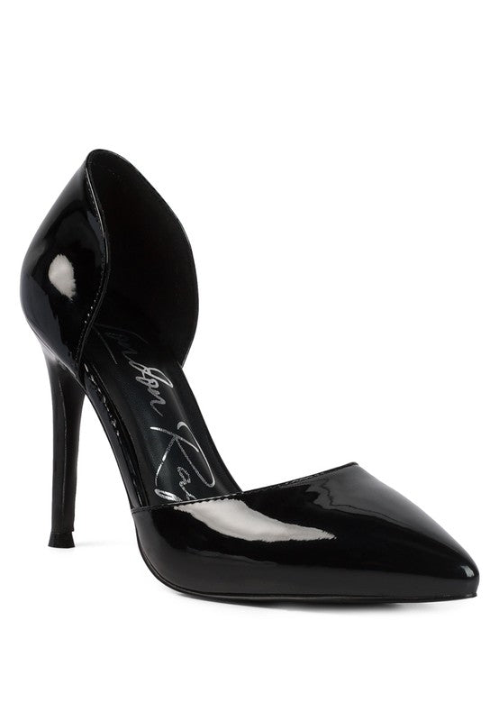 Candy Cane Patent Pu Slip On Stiletto Heels - Tigbul's Variety Fashion Shop
