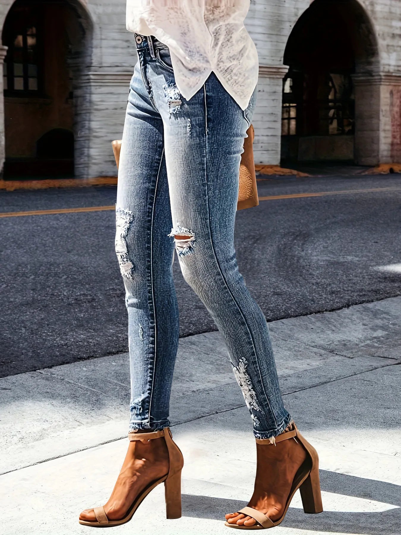 Distressed Skinny Jeans - Tigbul's Variety Fashion Shop