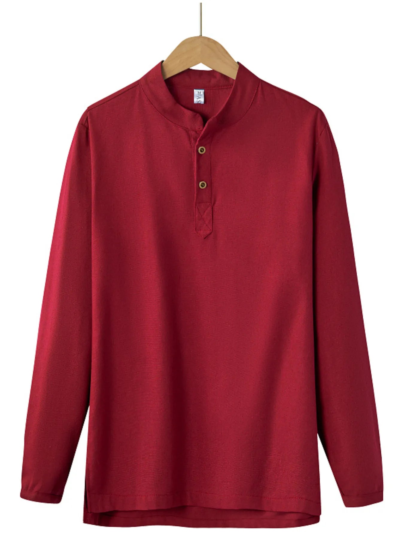 Men's Plus Size Button Detail Long Sleeve Blouse - Tigbul's Variety Fashion Shop