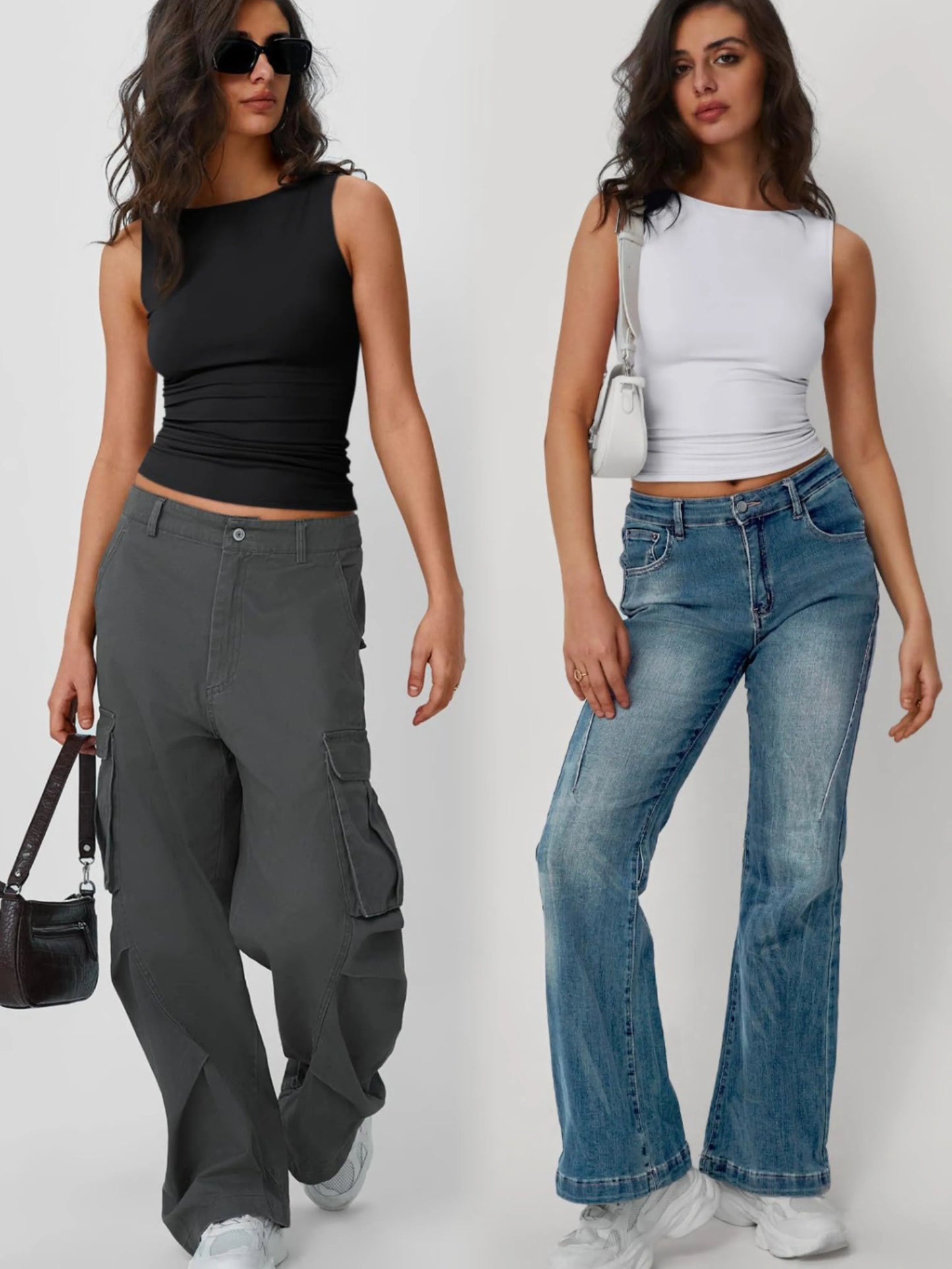 2 Piece Round Neck Tank - Tigbul's Variety Fashion Shop