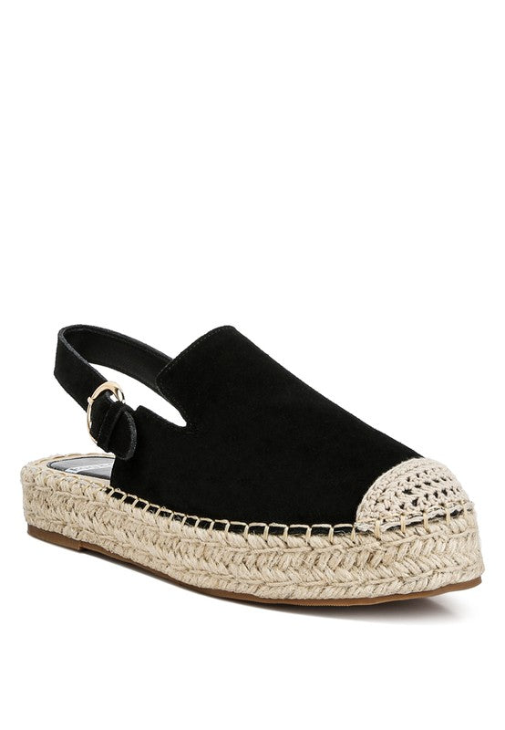 Affie Genuine Suede Slingback Strap Espadrilles - Tigbul's Variety Fashion Shop