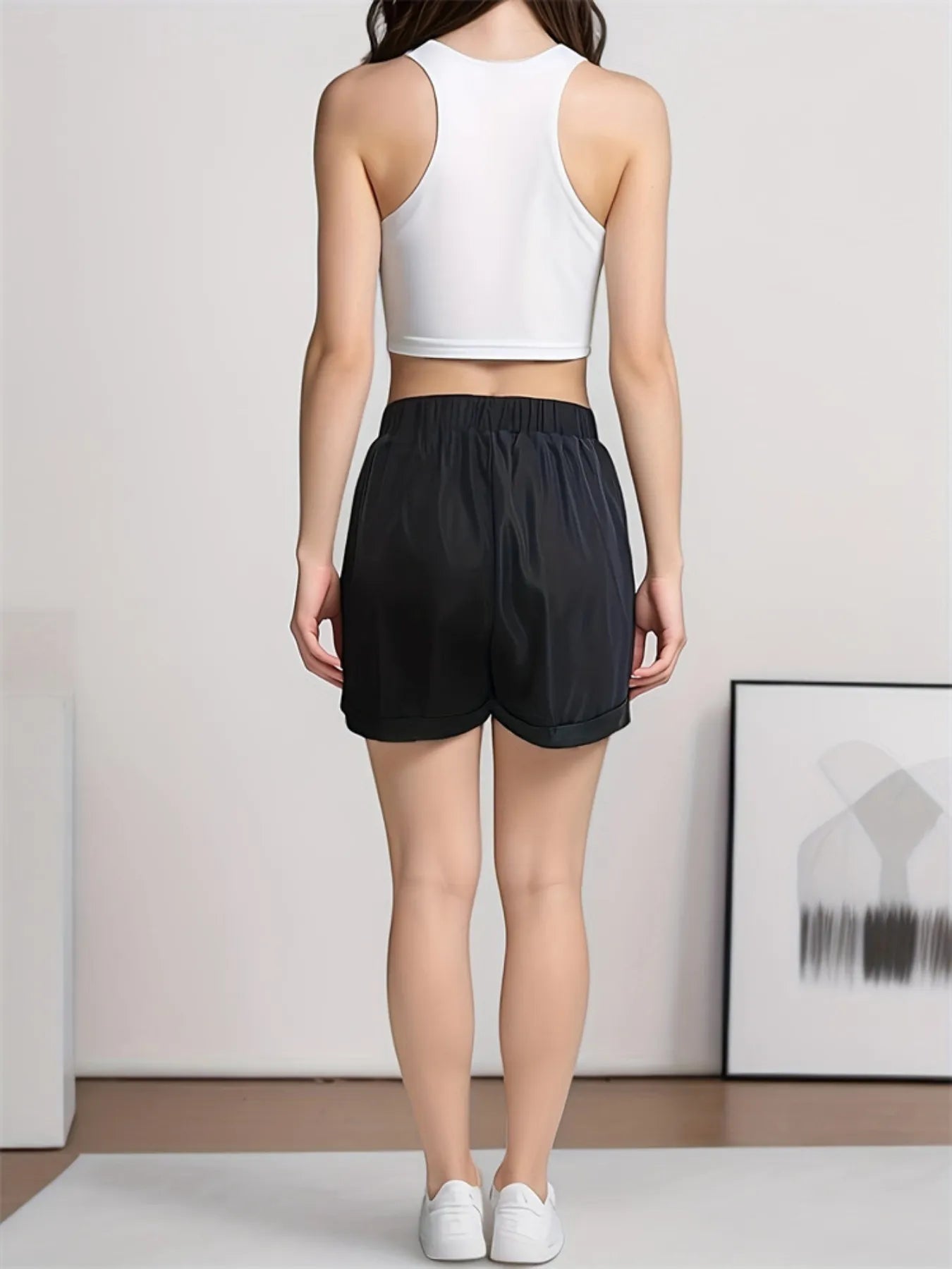 Casual Drawstring High Waist Shorts - Tigbul's Variety Fashion Shop