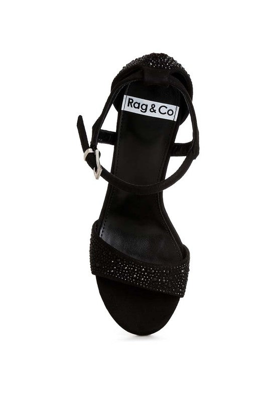 Navoli Rhinestones Embellished Sandals - Tigbul's Variety Fashion Shop