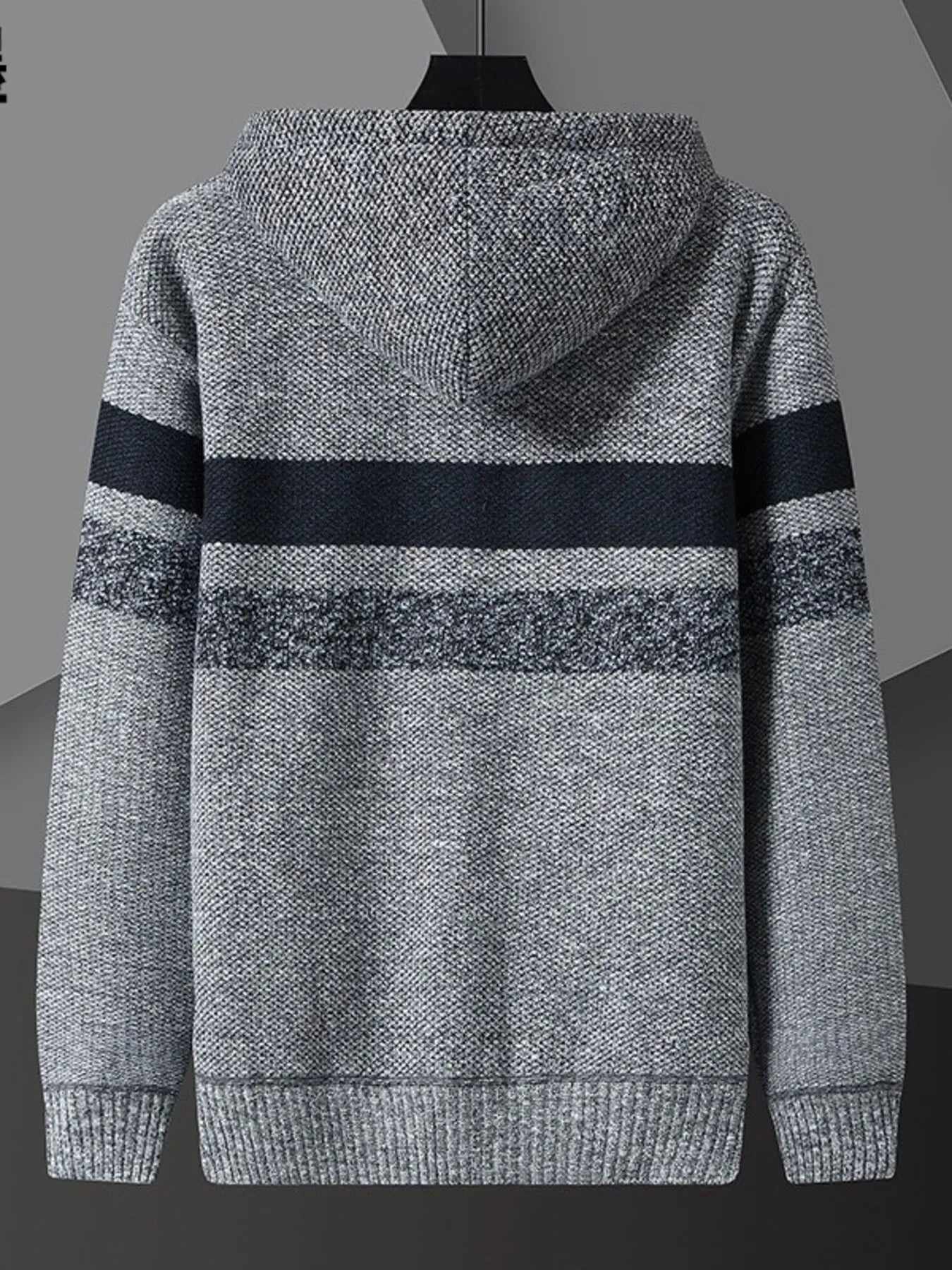 Men's Plus Size Drawstring Zip Up Hooded Cardigan - Tigbul's Variety Fashion Shop