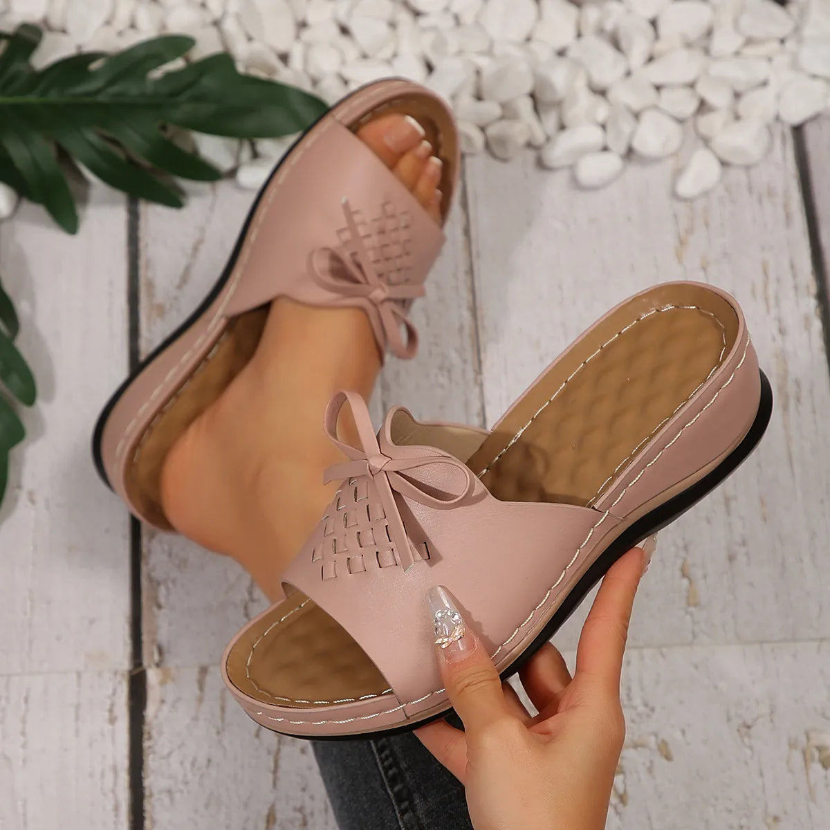 Open Toe Wedge Sandals - Tigbul's Variety Fashion Shop