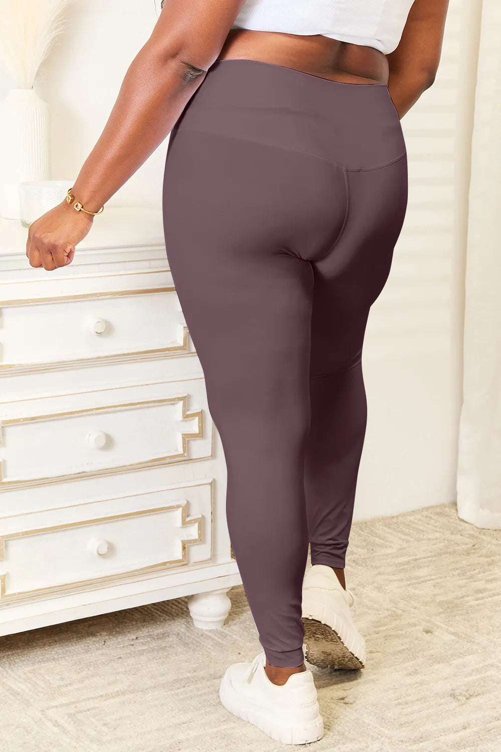 Double Take Wide Waistband Sports Leggings - Tigbul's Variety Fashion Shop
