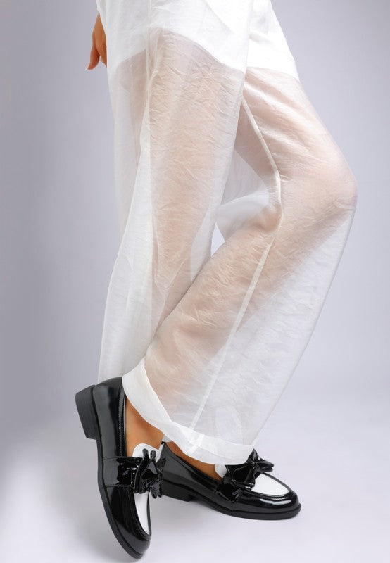 Araminta Classic Chunky Bow Loafers - Tigbul's Variety Fashion Shop