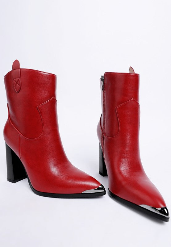 Hatter Pointed Toe Faux Leather Boots - Tigbul's Variety Fashion Shop