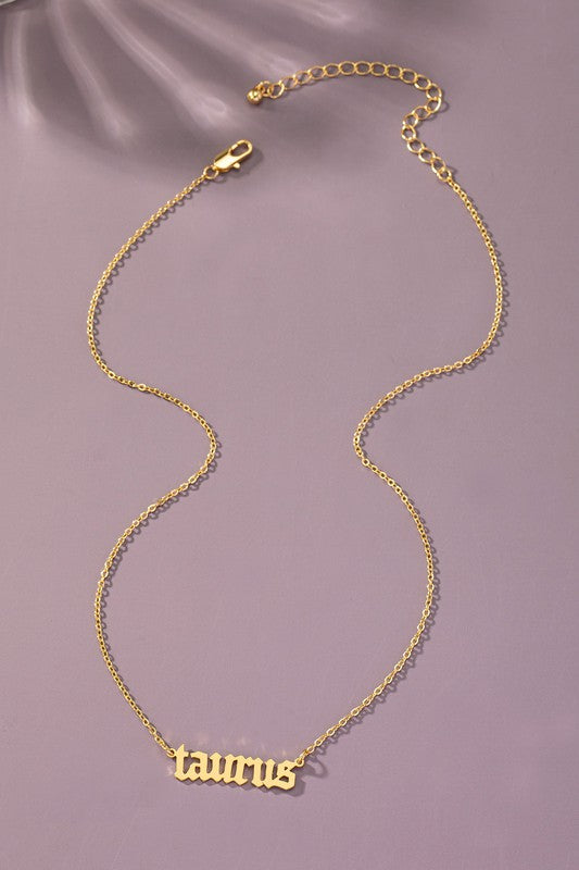 Laser cut zodiac sign pendant necklace - Tigbul's Variety Fashion Shop