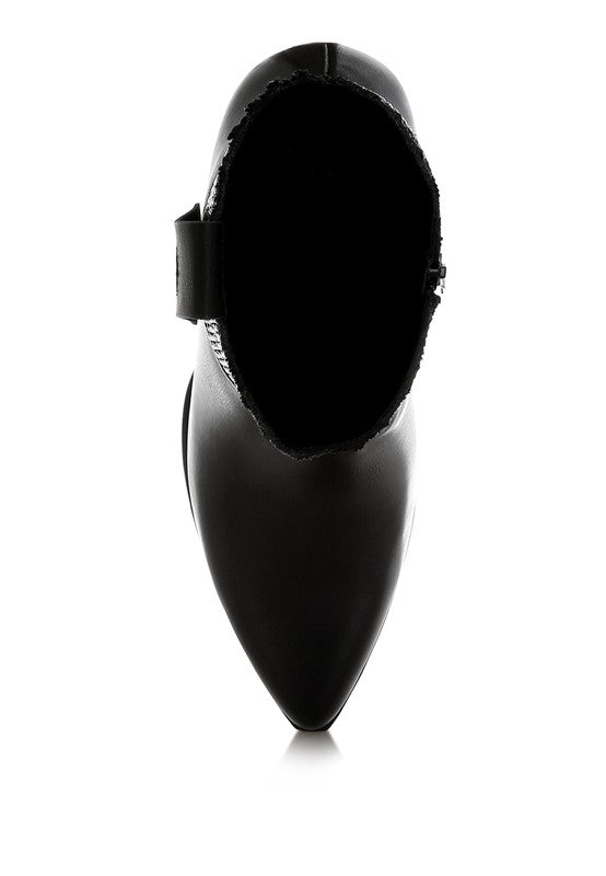 Big Mood Raffia & Faux Leather Cowboy Boots - Tigbul's Variety Fashion Shop